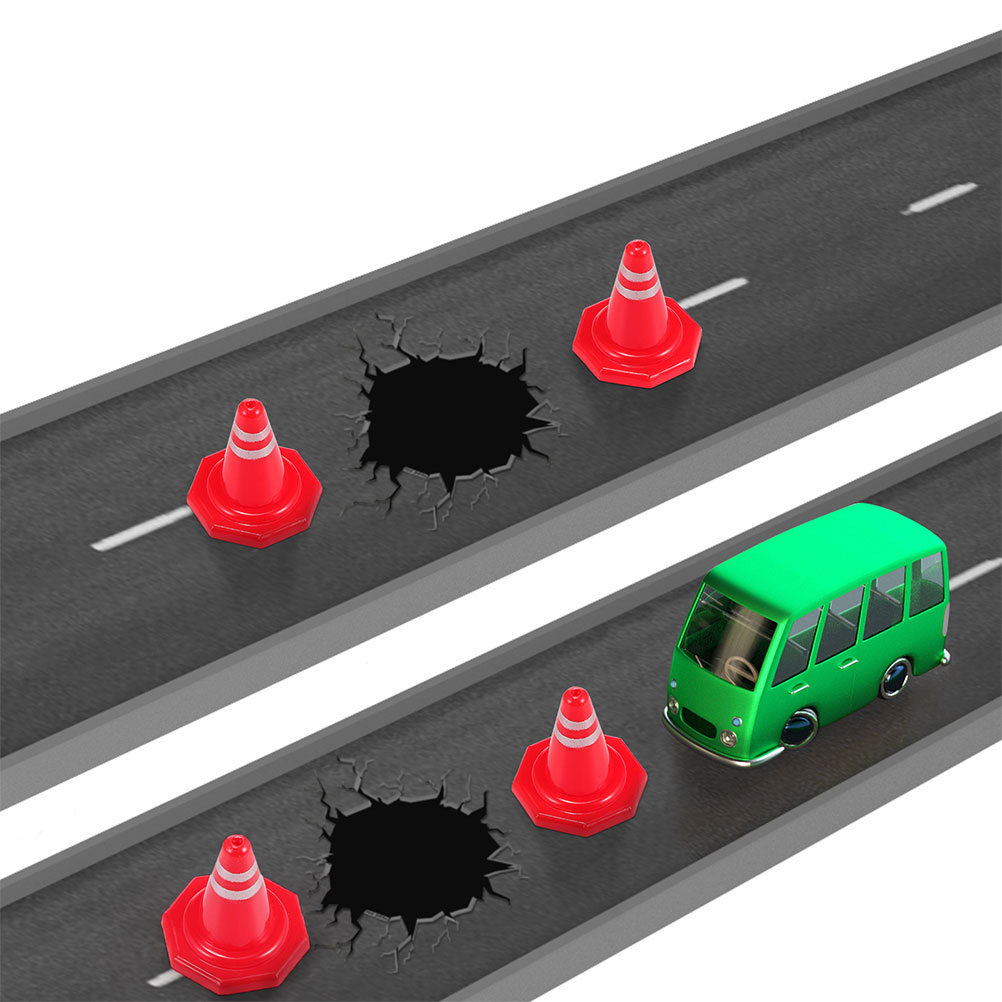 Kids Education Material - 24Pcs Mini Traffic Cones Red PP
