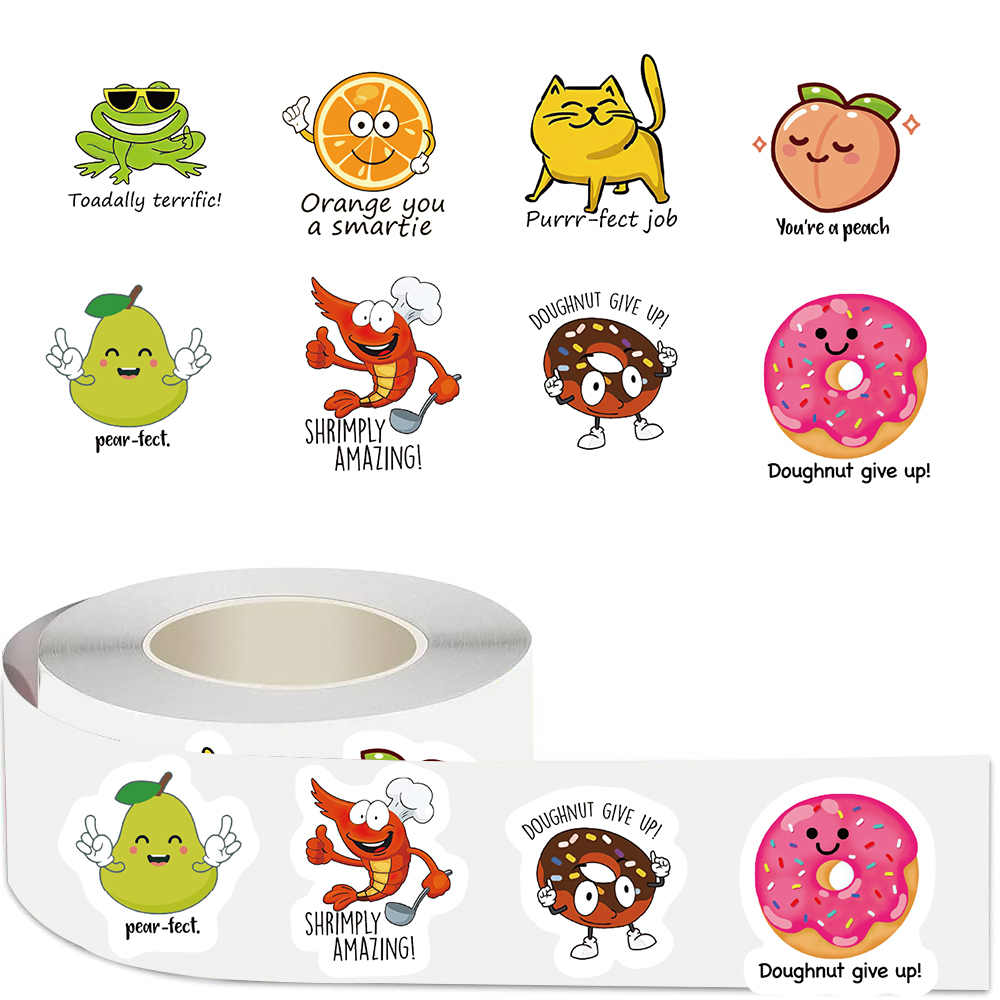 500pcs roll Cute Decal Student - Kids Education Motivation 评论和价格