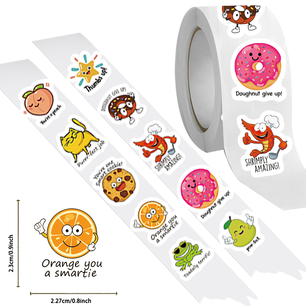 500pcs roll Cute Decal Student - Kids Education Motivation 评论和价格