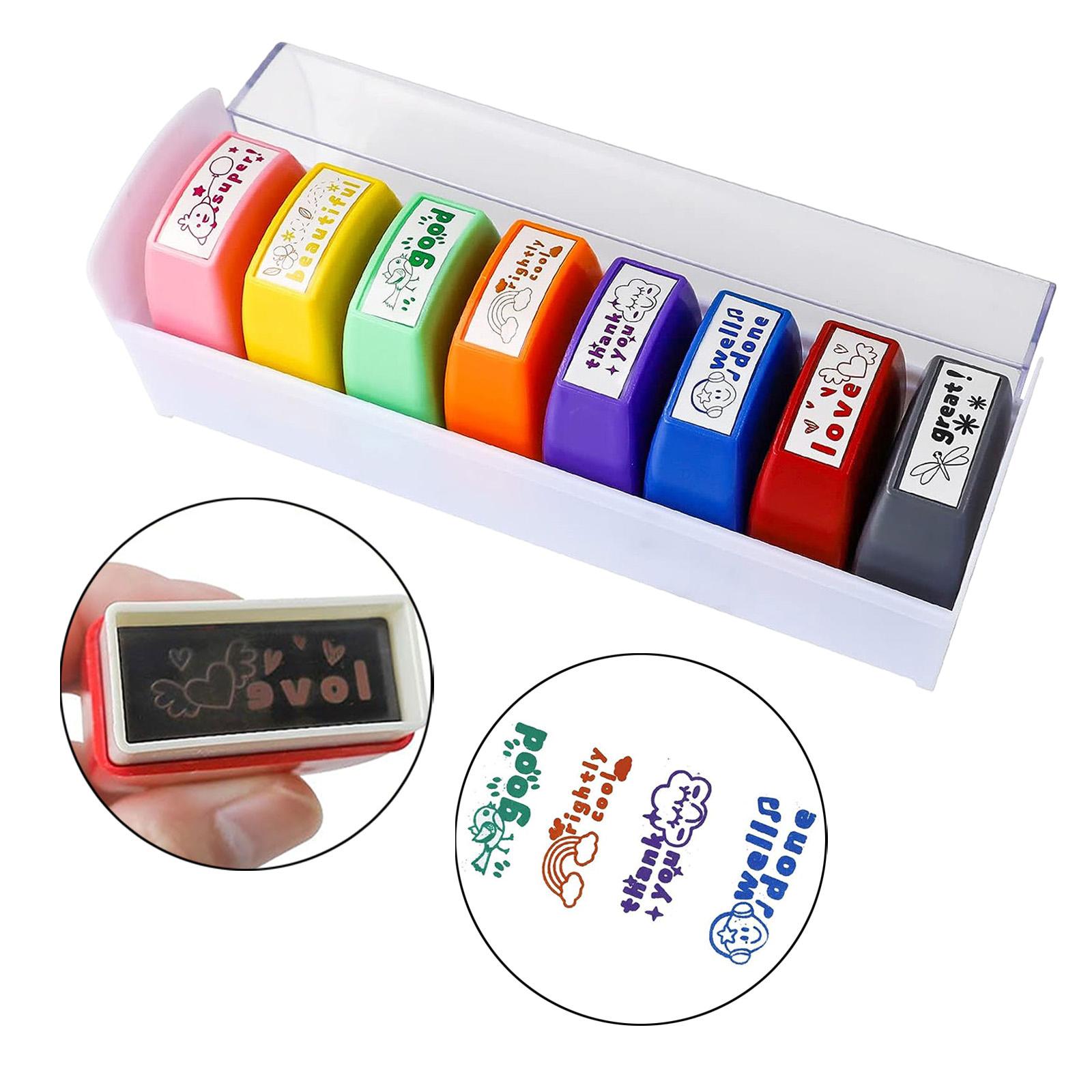 8x Teacher Stamps Set Encourag - Kids Education Motivation 评论和价格