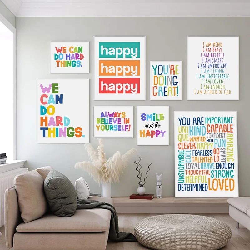 Positive Kid Classroom Wall Pi - Kids Education Motivation 评论和价格