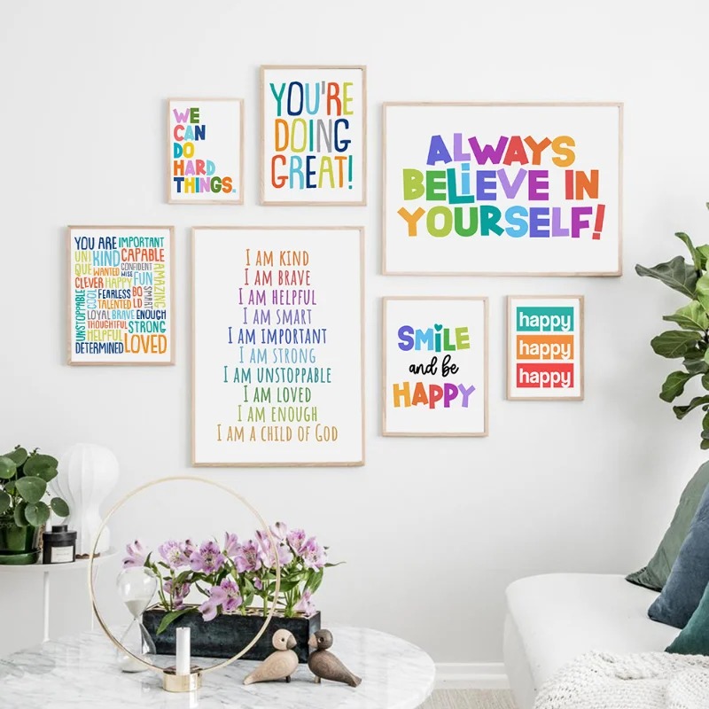 Positive Kid Classroom Wall Pi - Kids Education Motivation 评论和价格