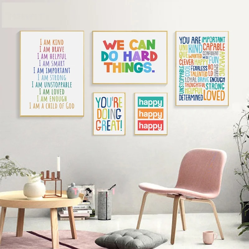 Positive Kid Classroom Wall Pi - Kids Education Motivation 评论和价格