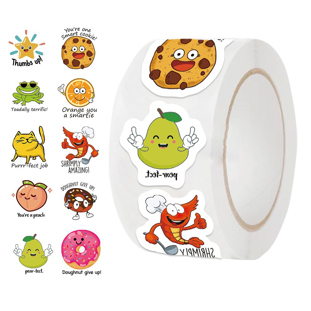 500Pcs/Roll Kawaii Decal Stude - Kids Education Motivation 评论和价格