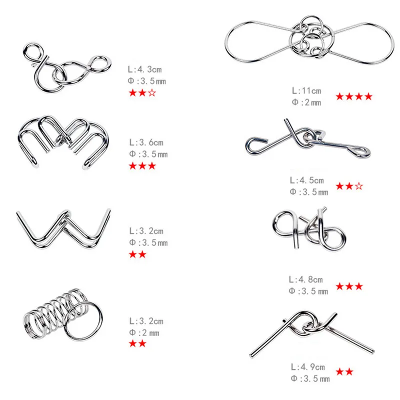 8PCS/Set Metal Montessori Wire - Kids Education Material 评论和价格