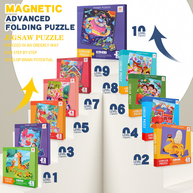 Kids Magnetic Wooden Puzzle Ca - Kids Education Material 评论和价格