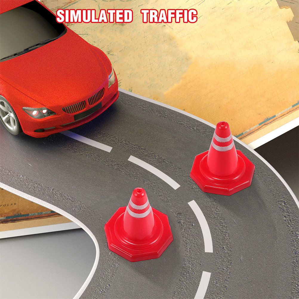 24Pcs Mini Traffic Cones Red P - Kids Education Material 评论和价格