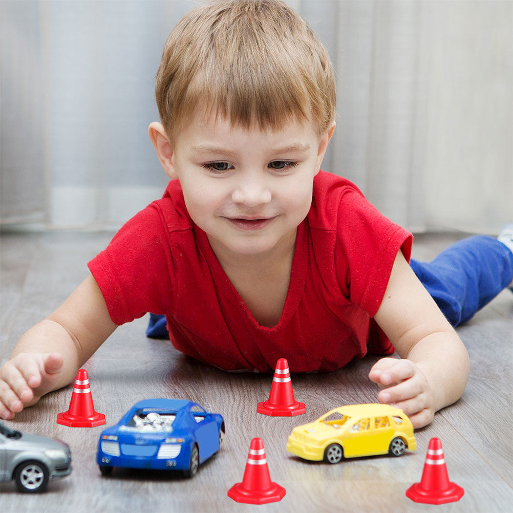 24Pcs Mini Traffic Cones Red P - Kids Education Material 评论和价格