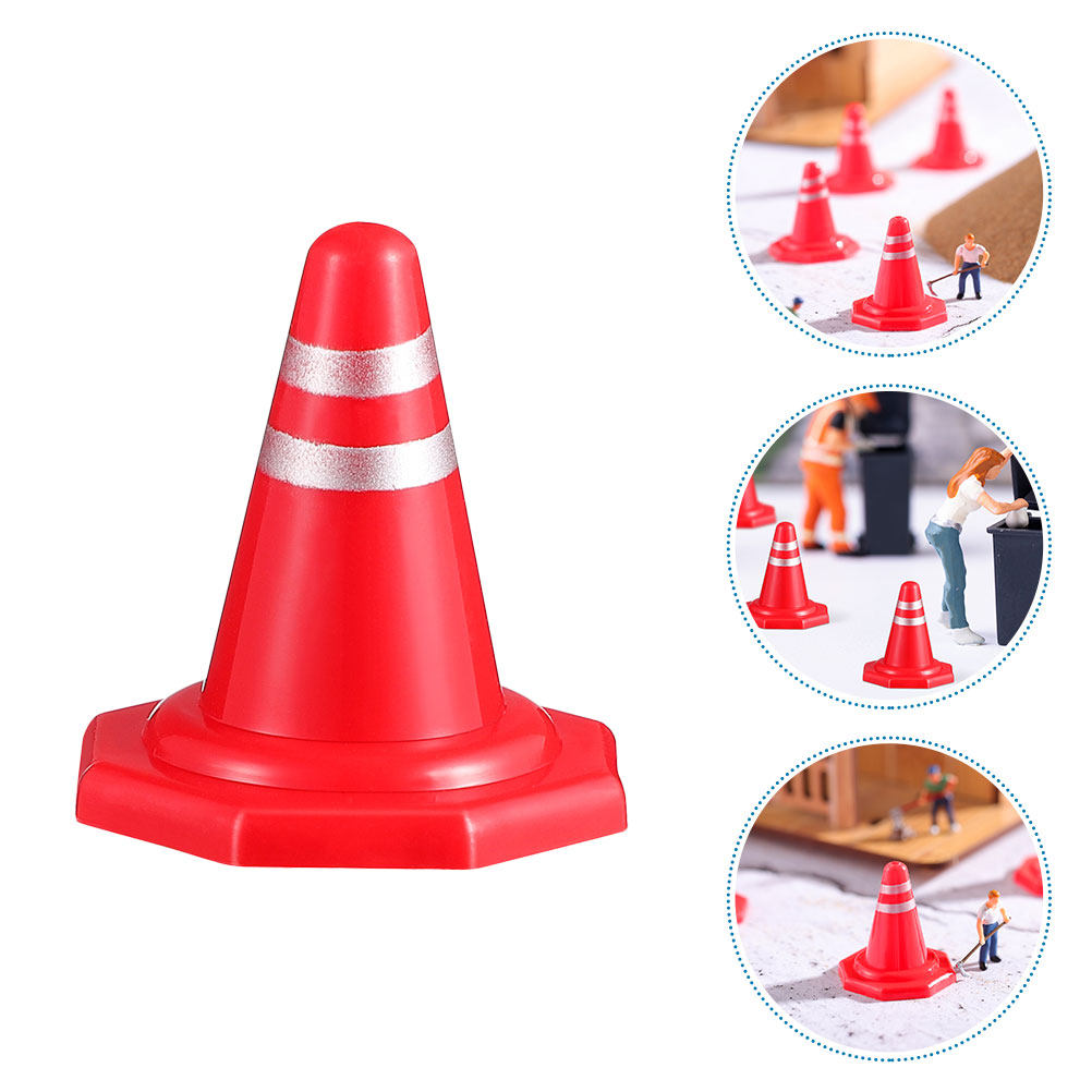24Pcs Mini Traffic Cones Red P - Kids Education Material 评论和价格